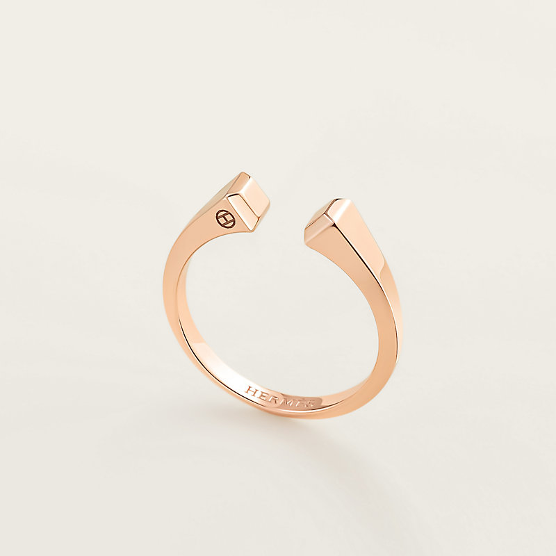 【馬蹄モチーフで洗練】HERMES Clou de forge ring PM リング HERMES 指輪 Clou de forge ring, large model リング 直営包装